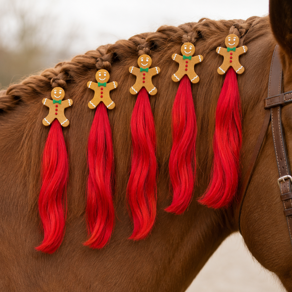Equetech Gingerbread Man Mane Tassels