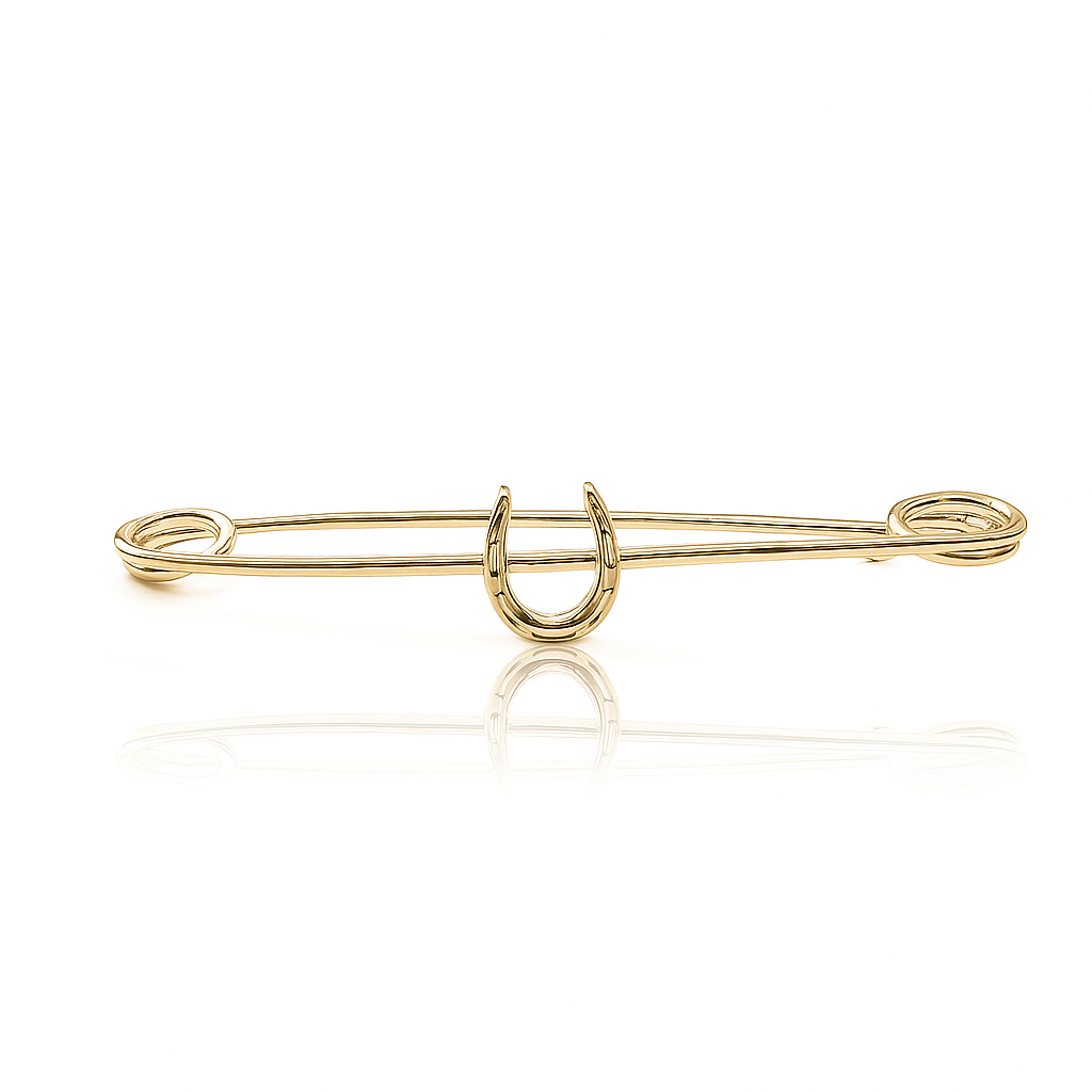 Equetech Traditional Horseshoe Stock Pin - Gold