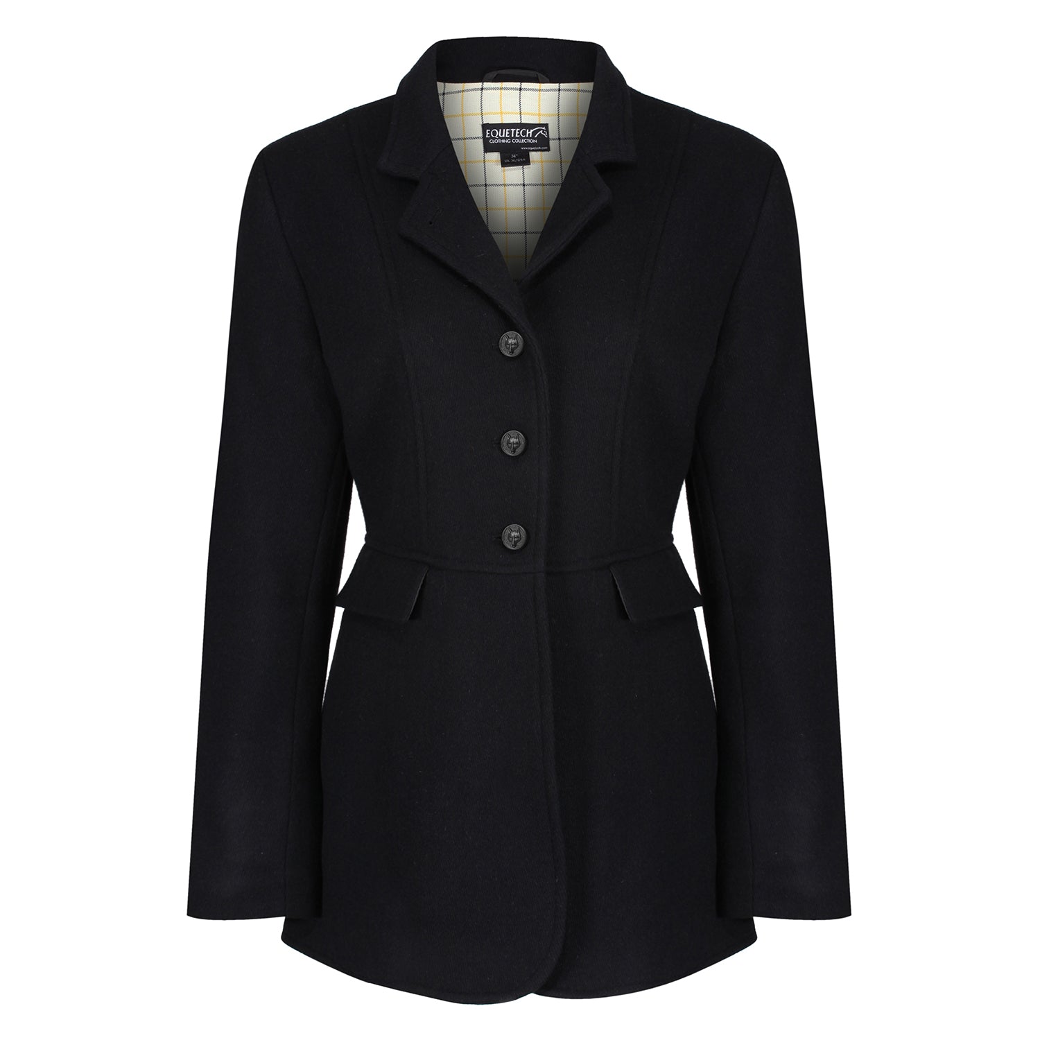 Equetech Ladies Hunt Wool Frock Coat Black