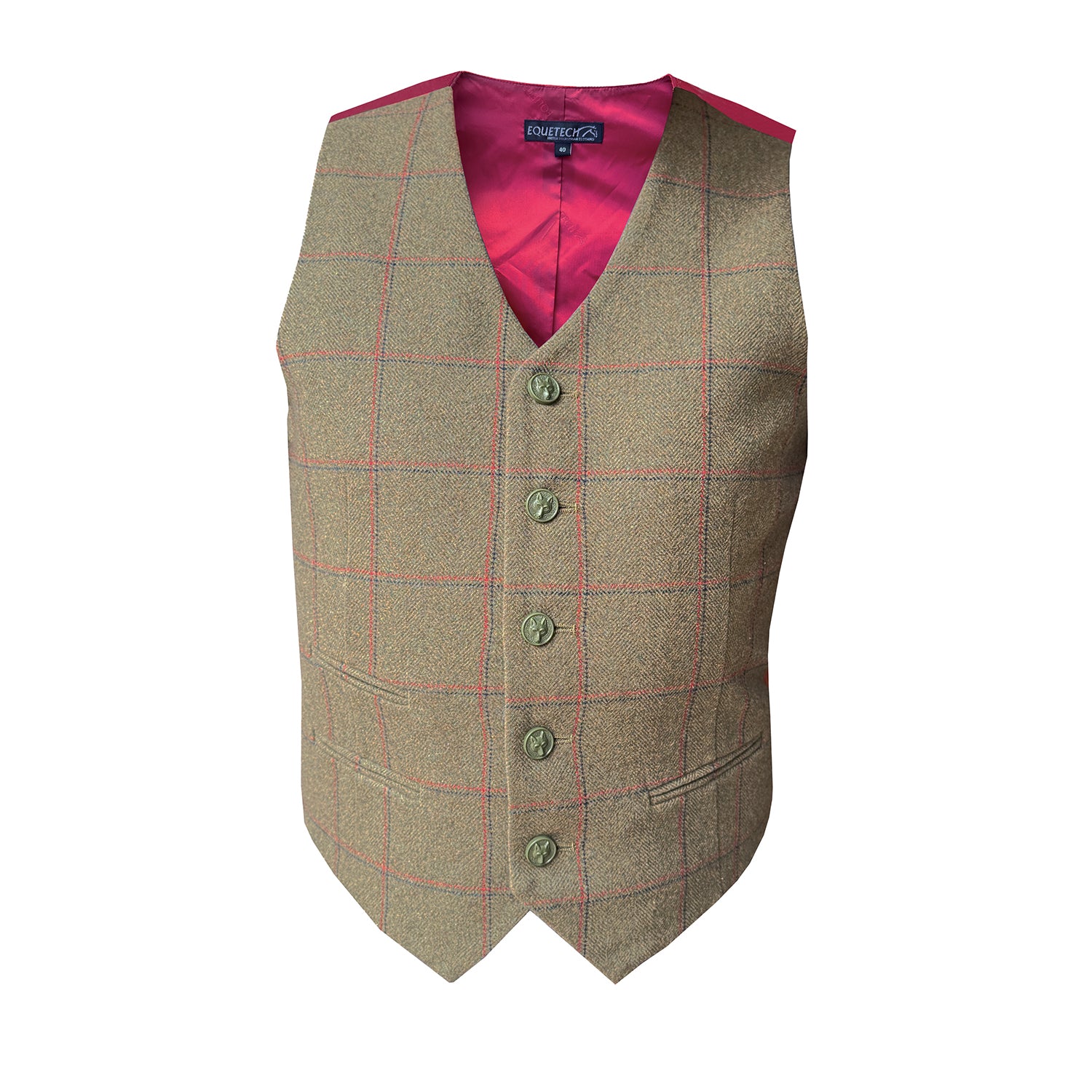 Equetech Mens Launton Tweed Classic Waistcoat