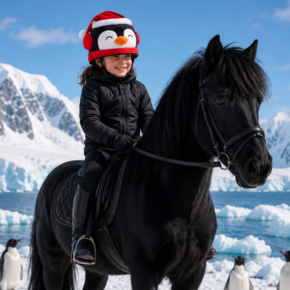 Equetech Pippin Penguin Hat Silk