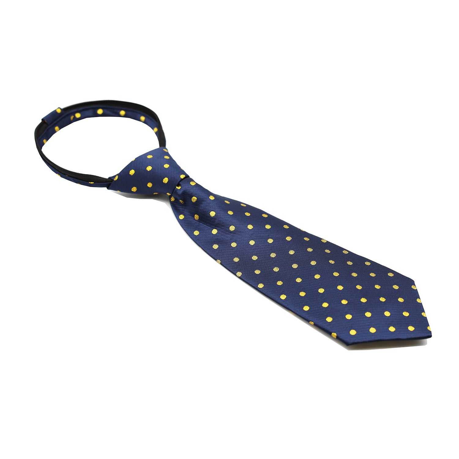 Equetech Polka Dot Zipper Tie - Navy/Gold