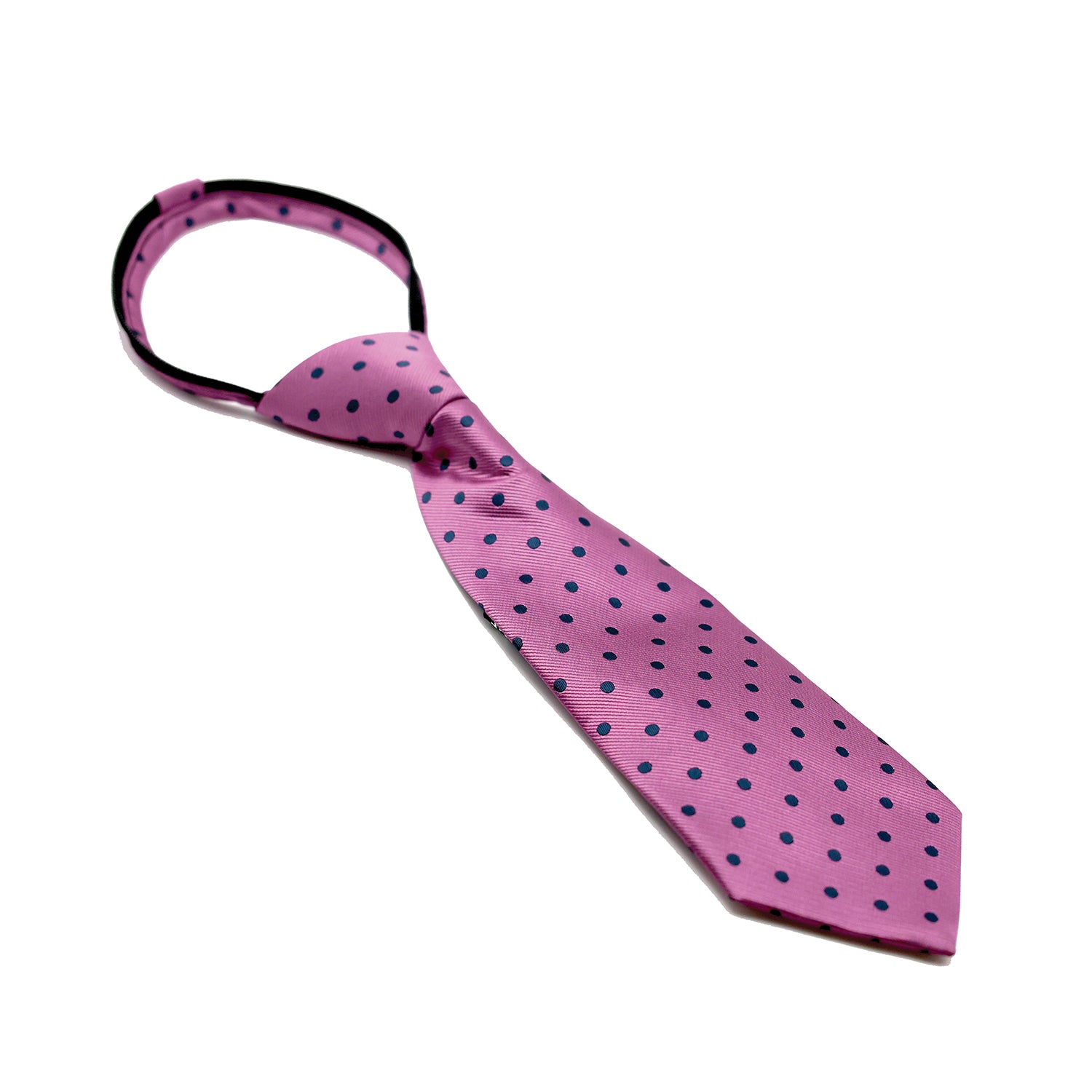 Equetech Polka Dot Zipper Tie - Rose/Navy