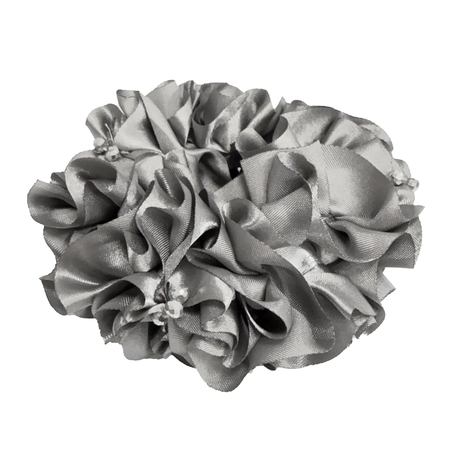 Equetech Rosette Crystal Hair Scrunchie - Grey
