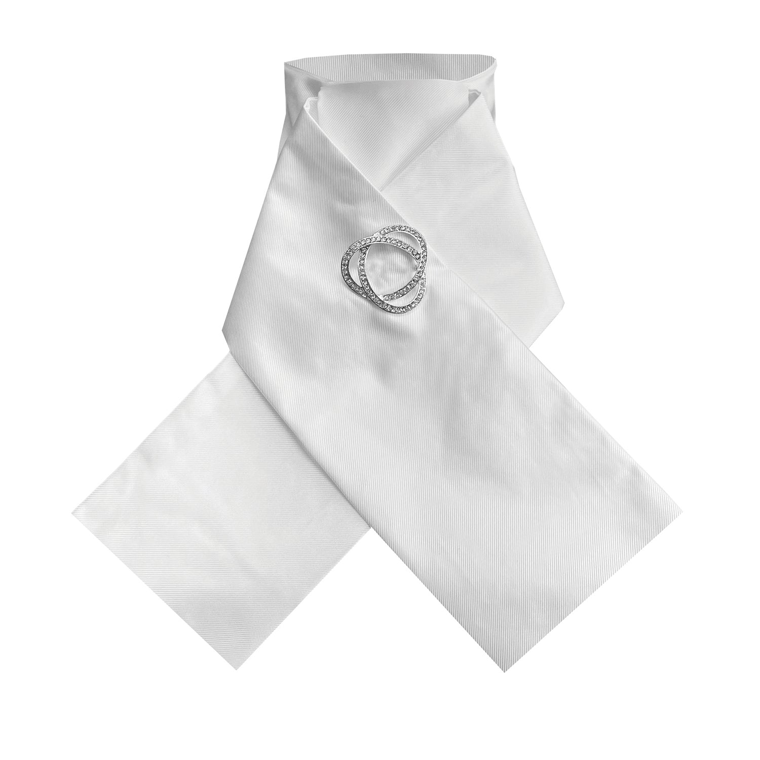 Equetech Plain Ready-Tied Stock White