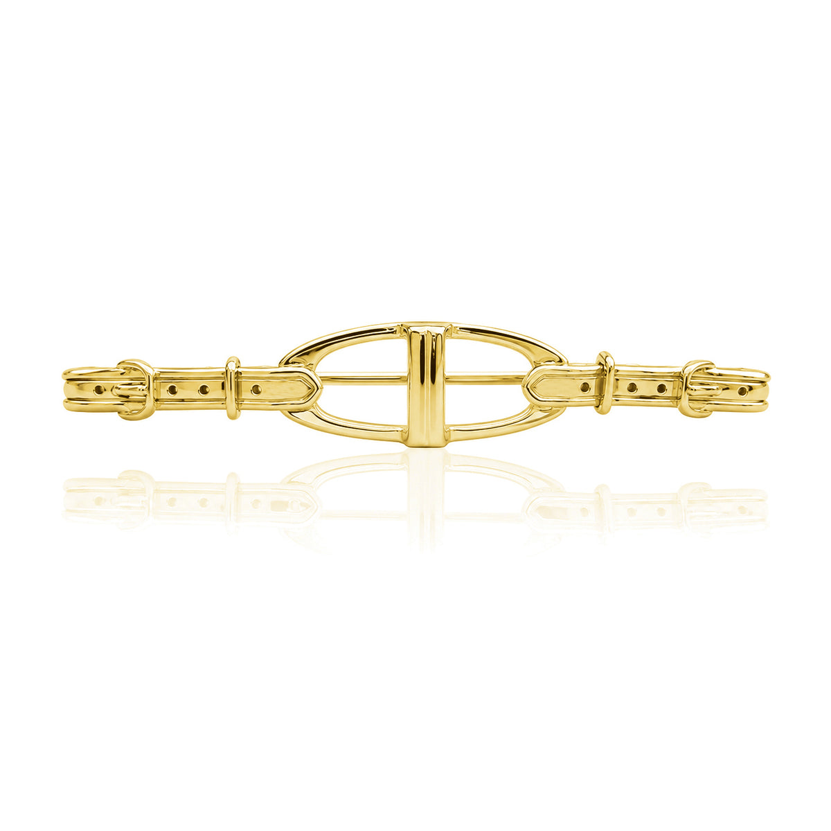 Equetech Stirrup Leather Stock Pin for horse riding in gold