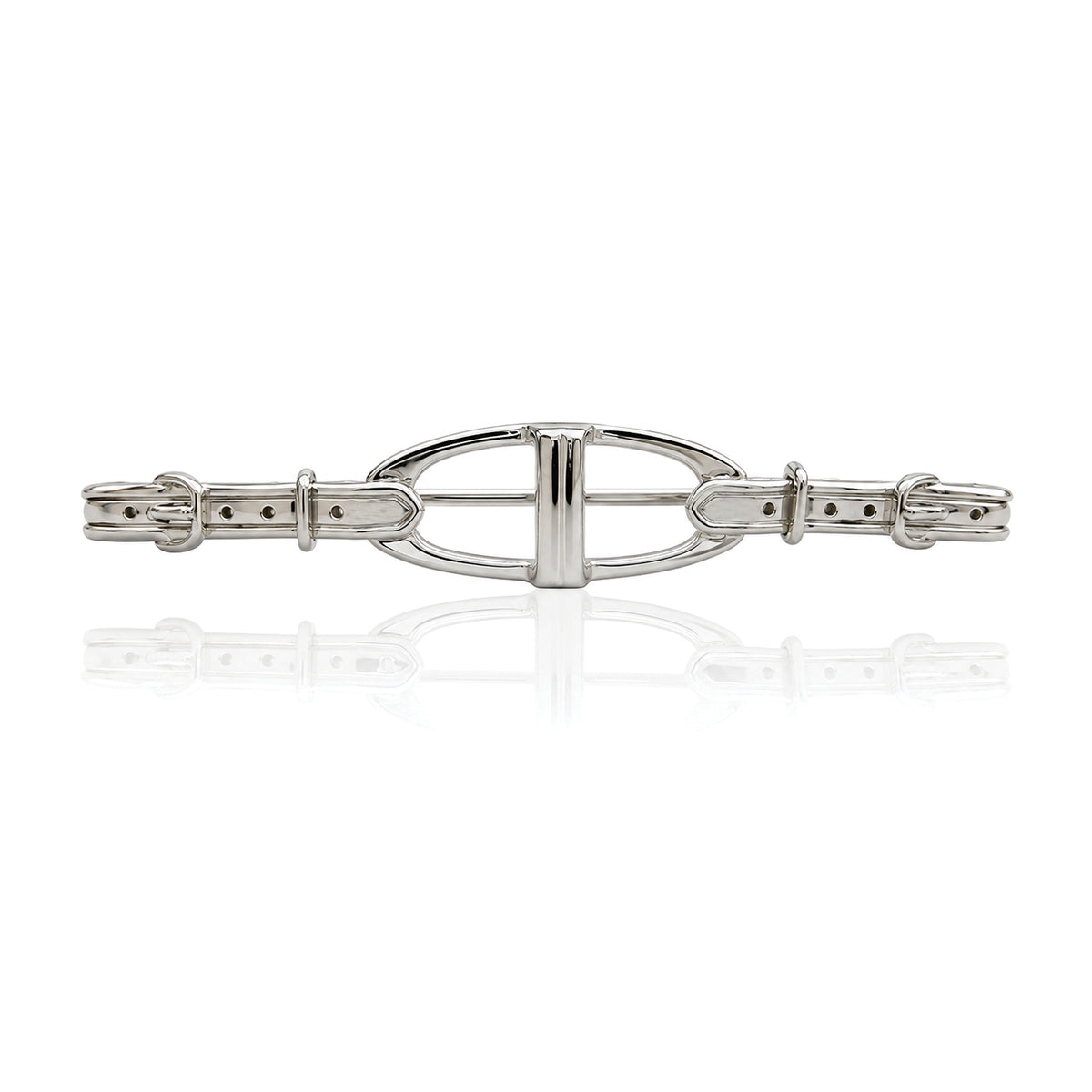 Equetech Stirrup Leather Stock Pin for horse riding in Silver