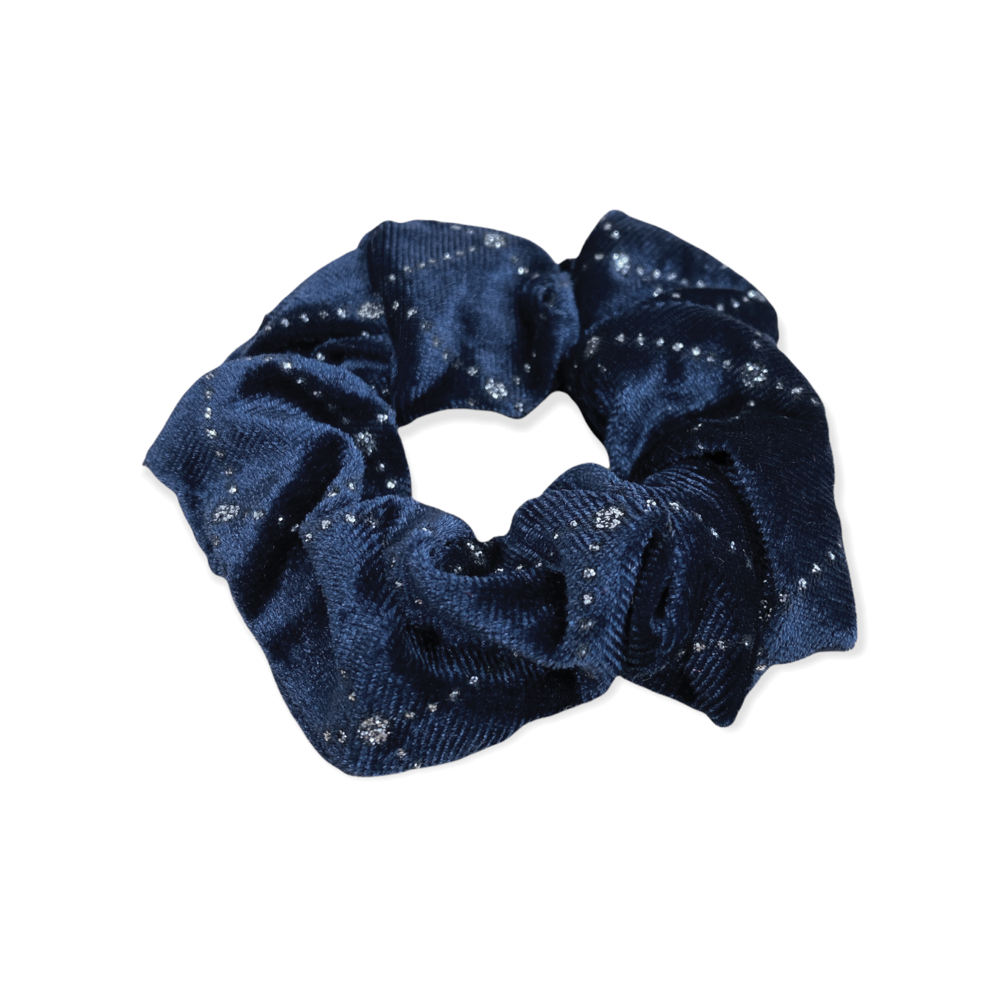 Equetech Solitaire Velvet Scrunchie - Navy