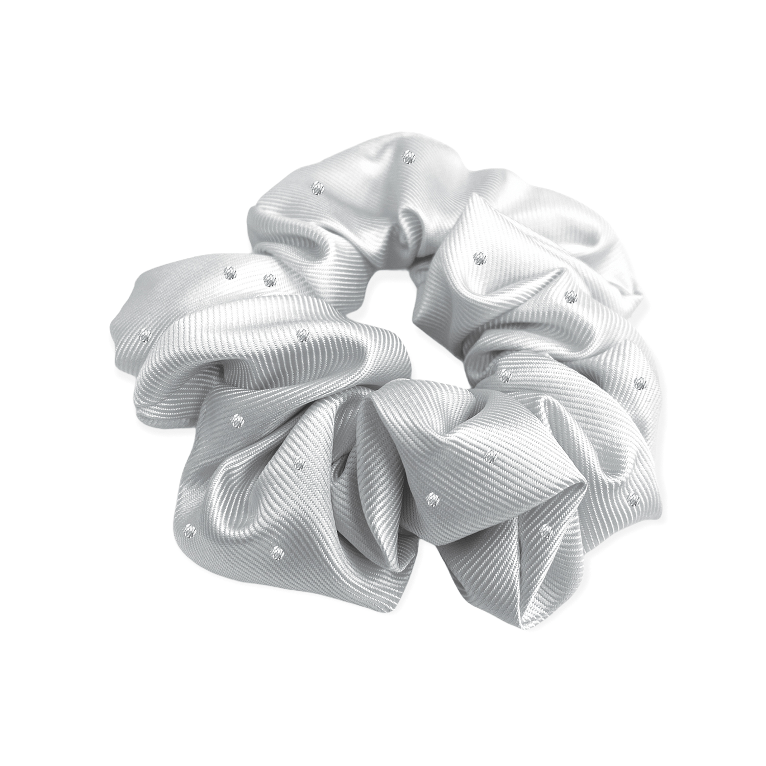 Equetech Pin Spot Hair Scrunchies - White/Silver