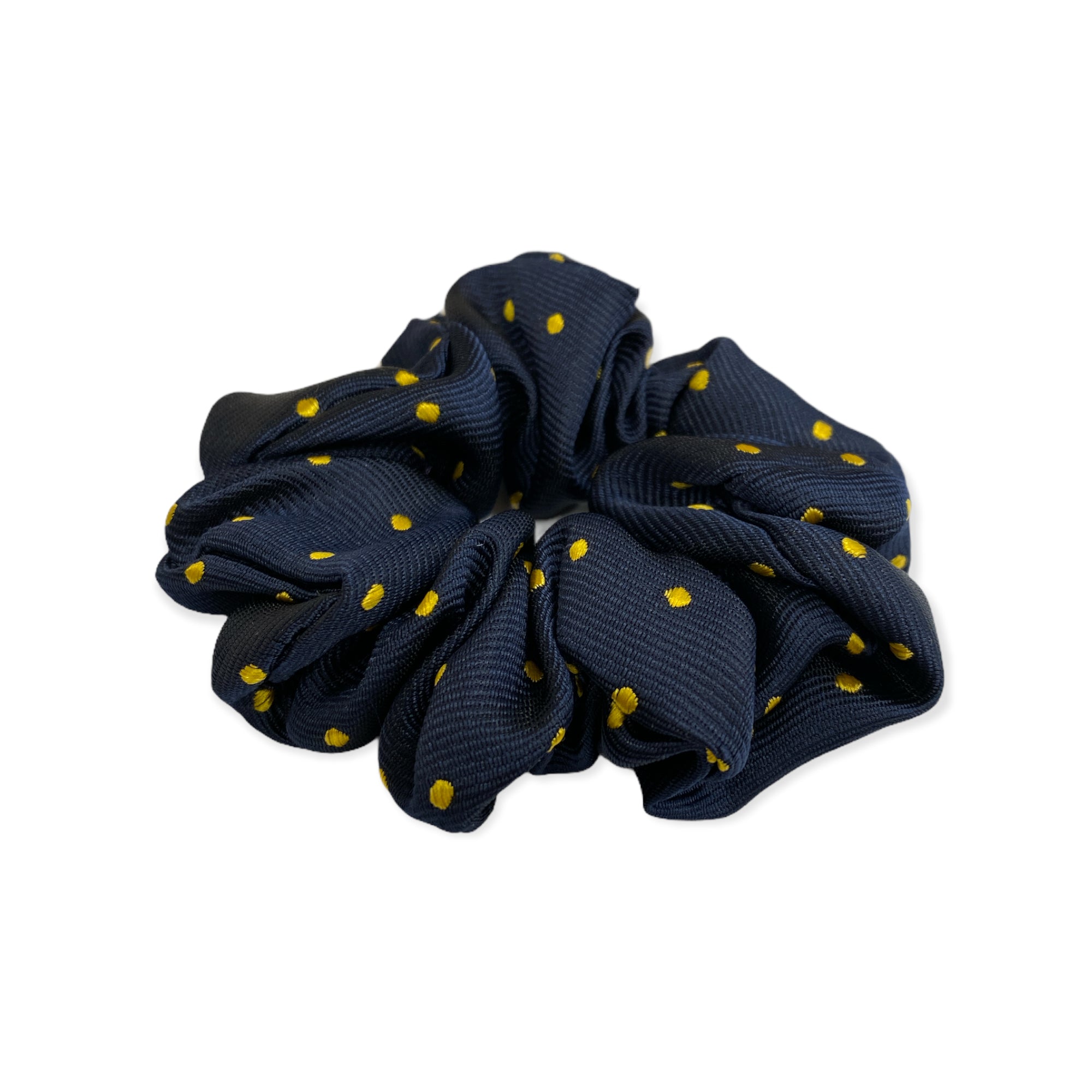 Equetech Polka Dot Hair Scrunchies - Navy/Gold
