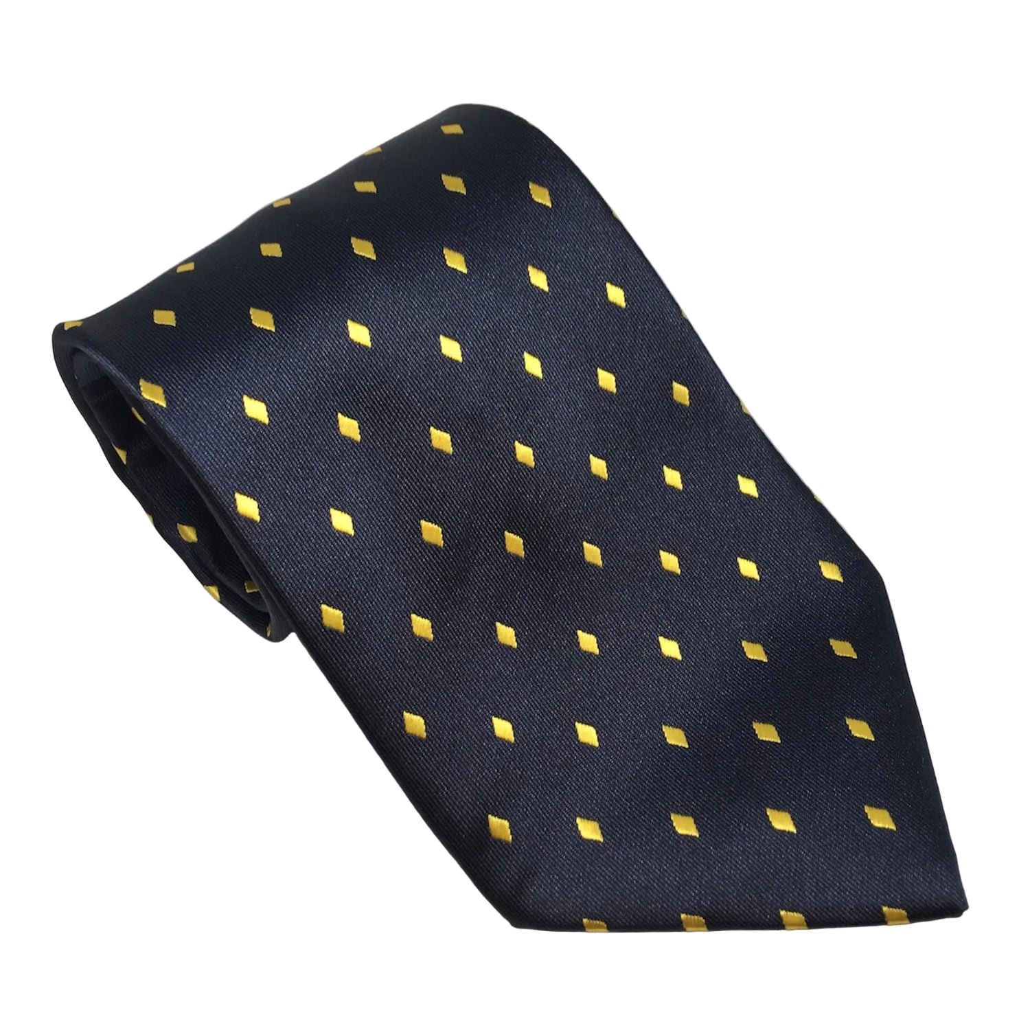 Equetech Junior Diamond Show Tie - Navy/Gold