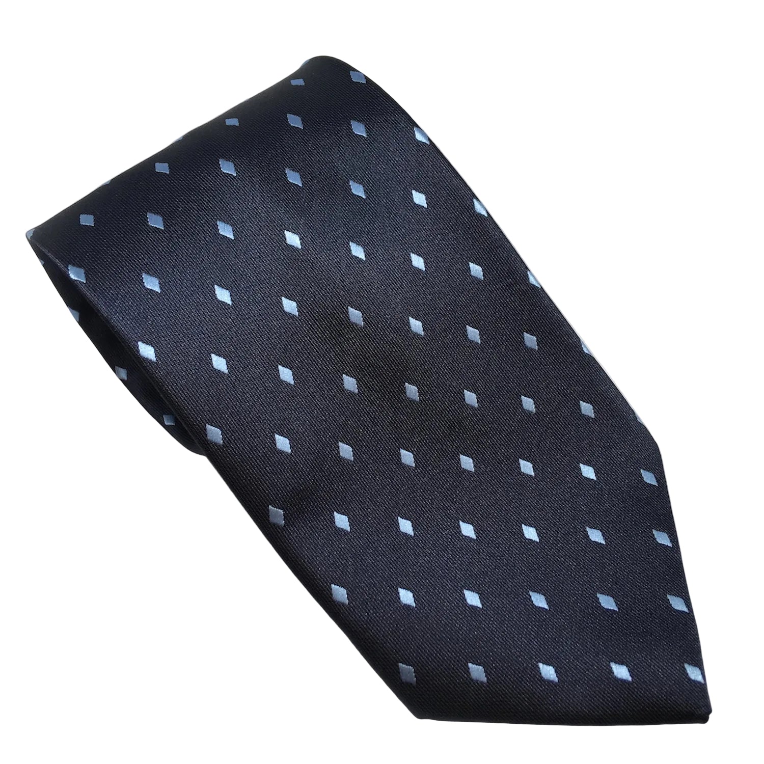 Equetech Adult Diamond Show Tie - Navy/Lt Blue