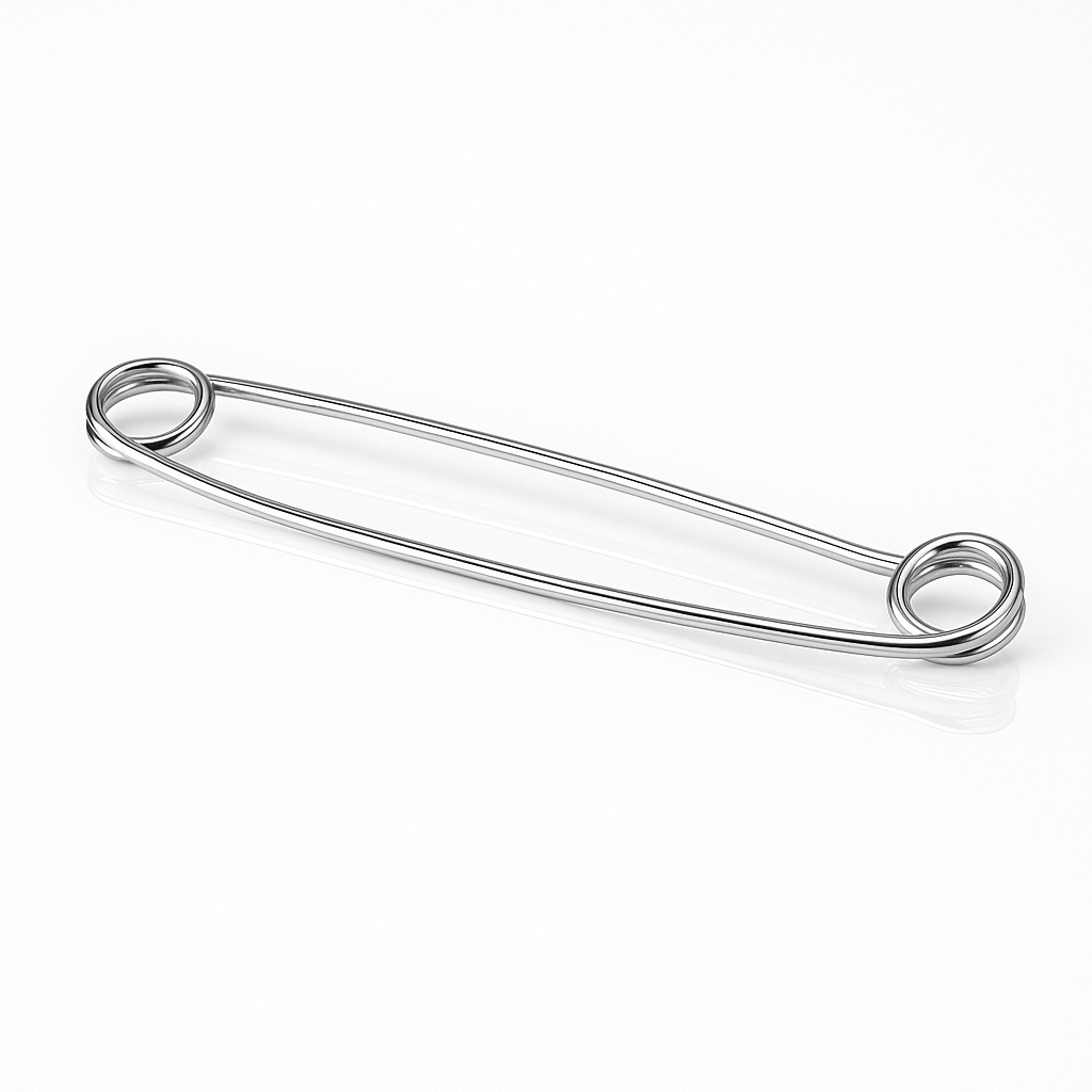 Equetech Traditional Plain Stock Pin Silver