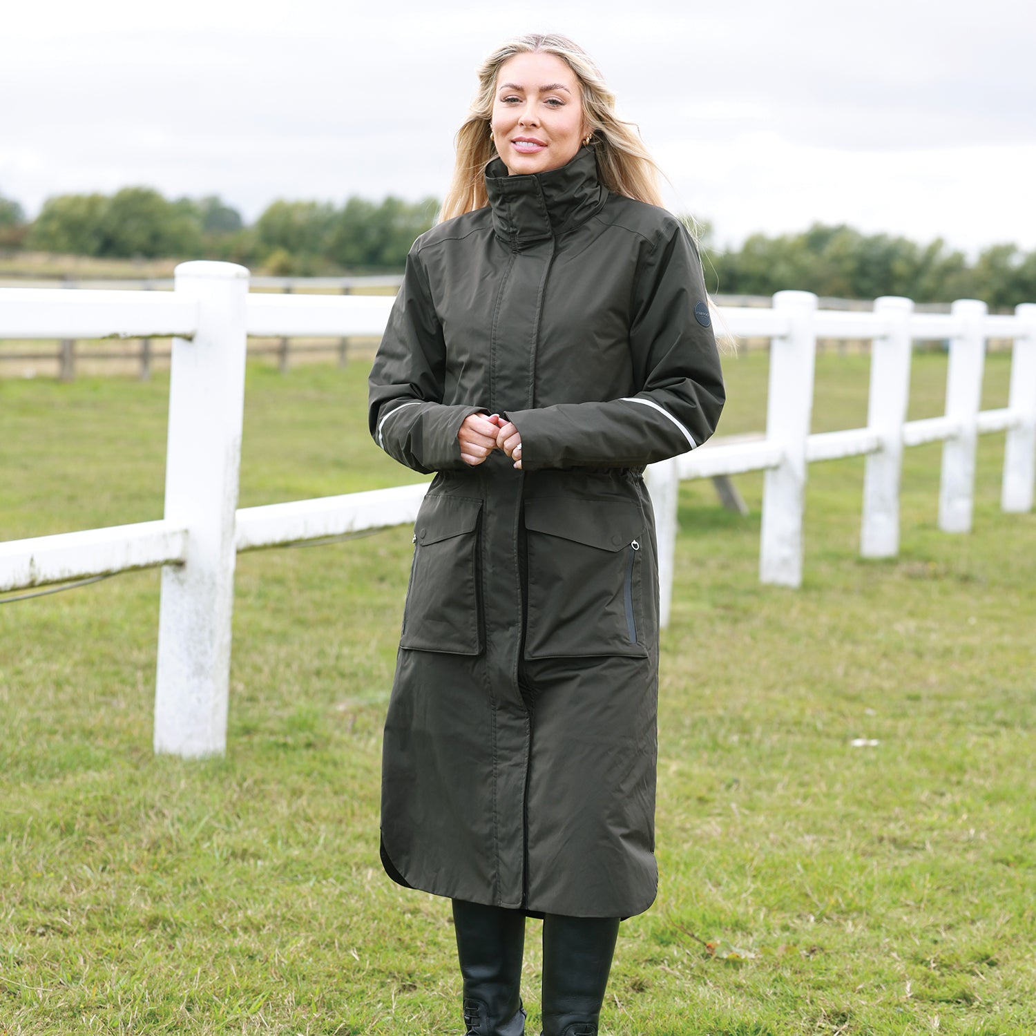 Equetech Utopia Luxe Long Waterproof Riding Coat - Alpine