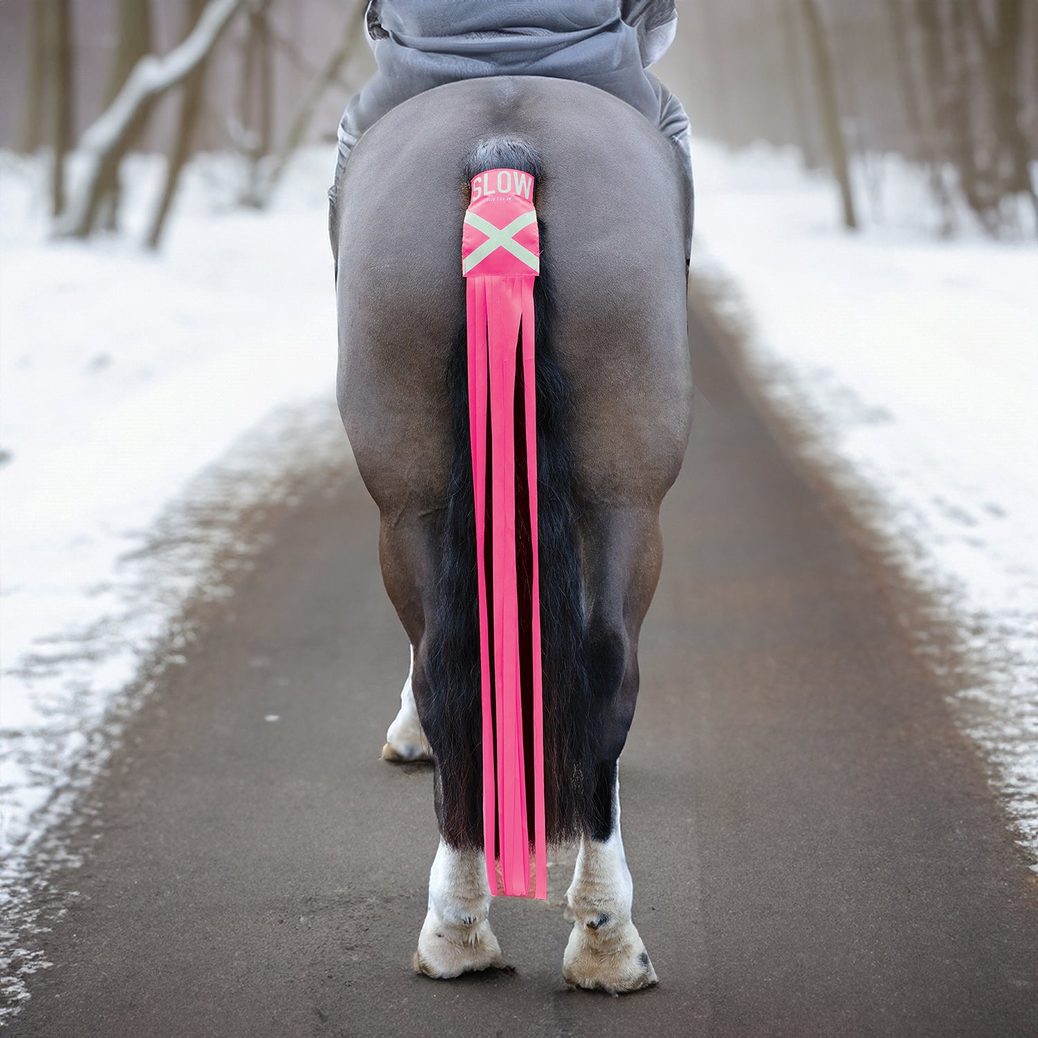 Equetech Hi-Vis Vision Horse Tail Tassels - Pink