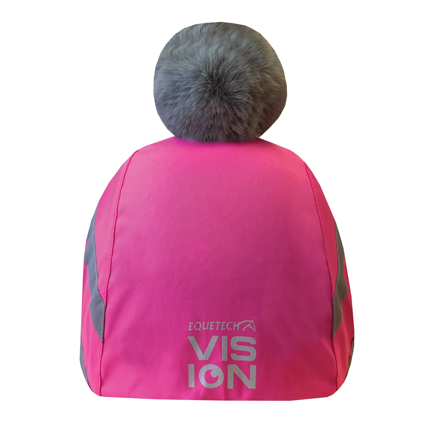 Equetech Hi-Vis Vision Water Resistant Deluxe Pom Hat Silk - Pink