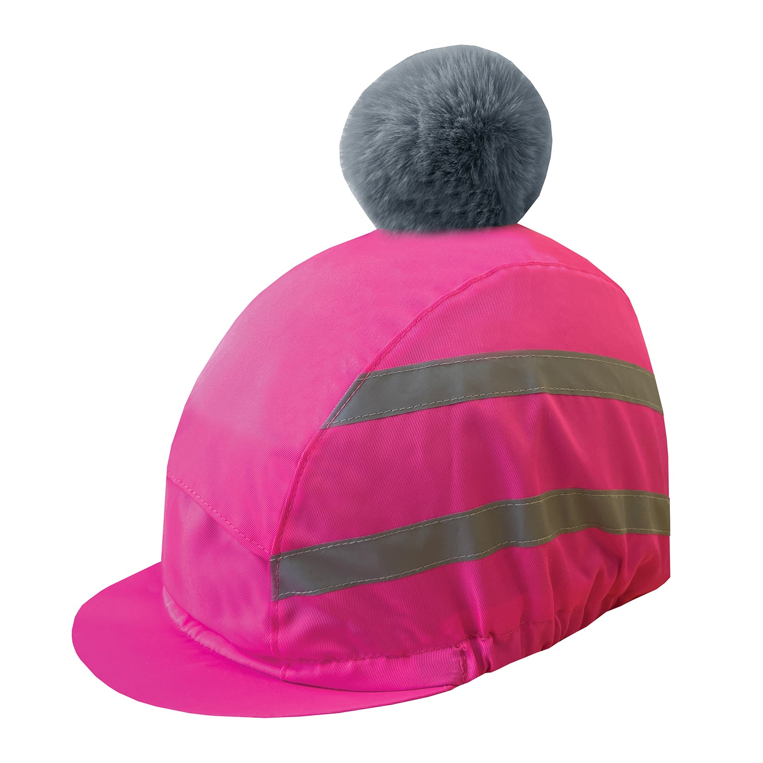 Equetech Hi-Vis Vision Water Resistant Deluxe Pom Hat Silk - Pink