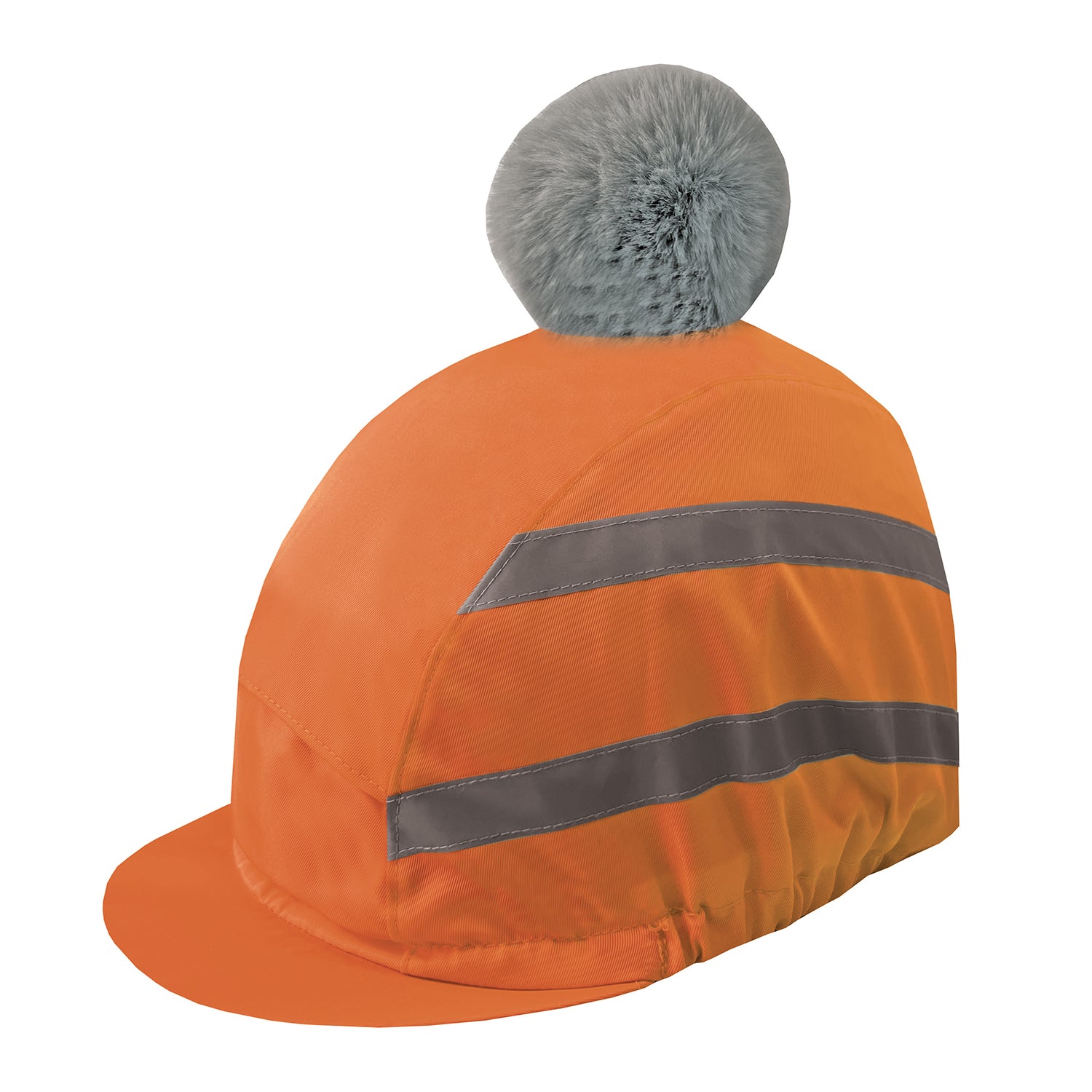 Equetech Hi-Vis Vision Water Resistant Deluxe Pom Hat Silk Orange