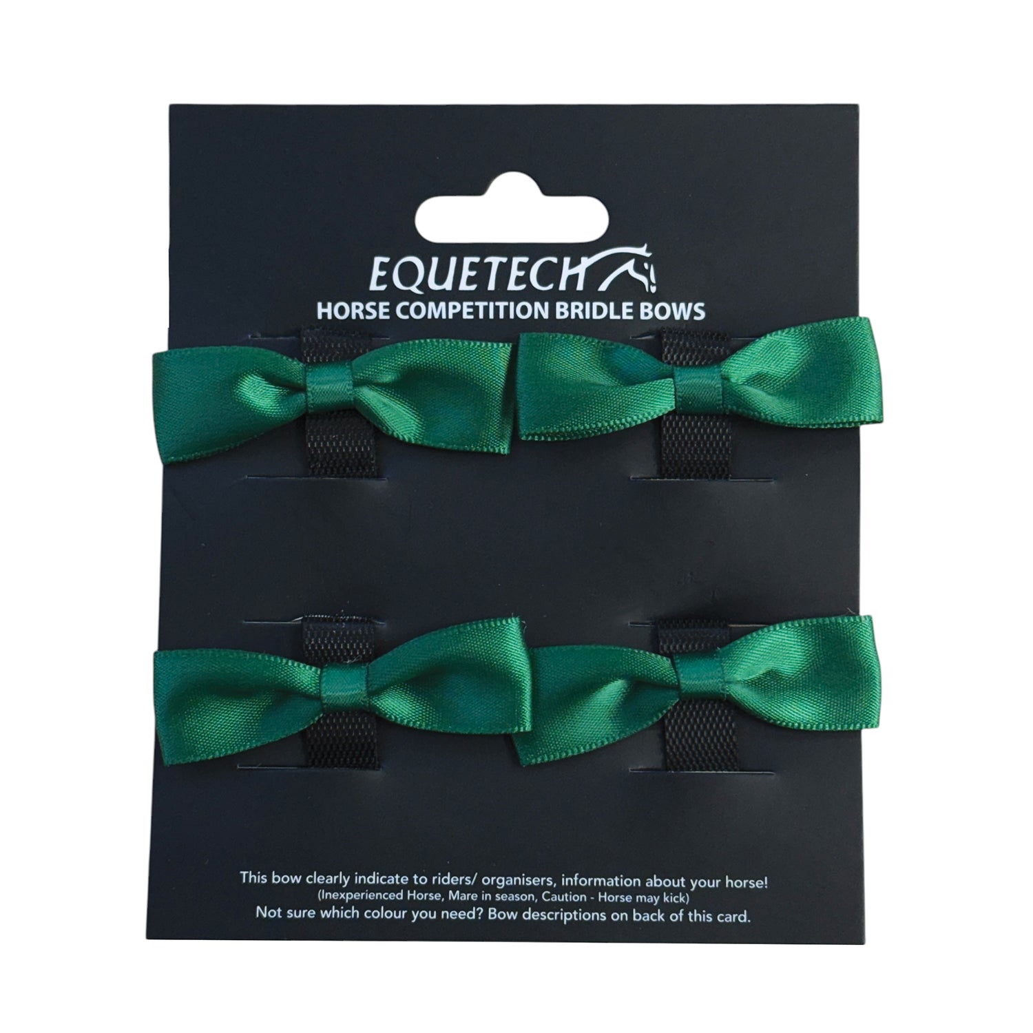 Equetech Horse Bridle Warning Ribbons - Green