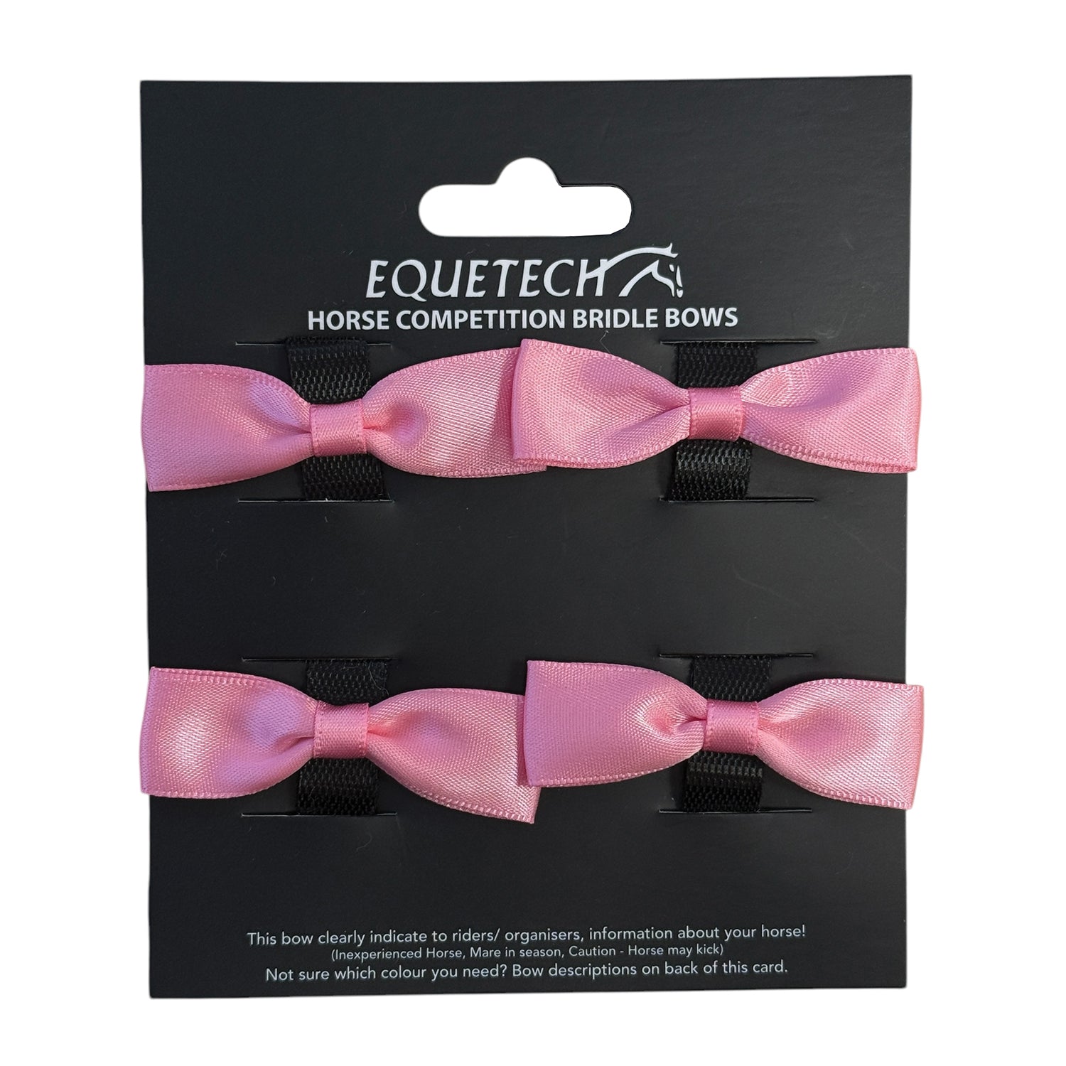 Equetech Horse Bridle Warning Ribbons - Pink