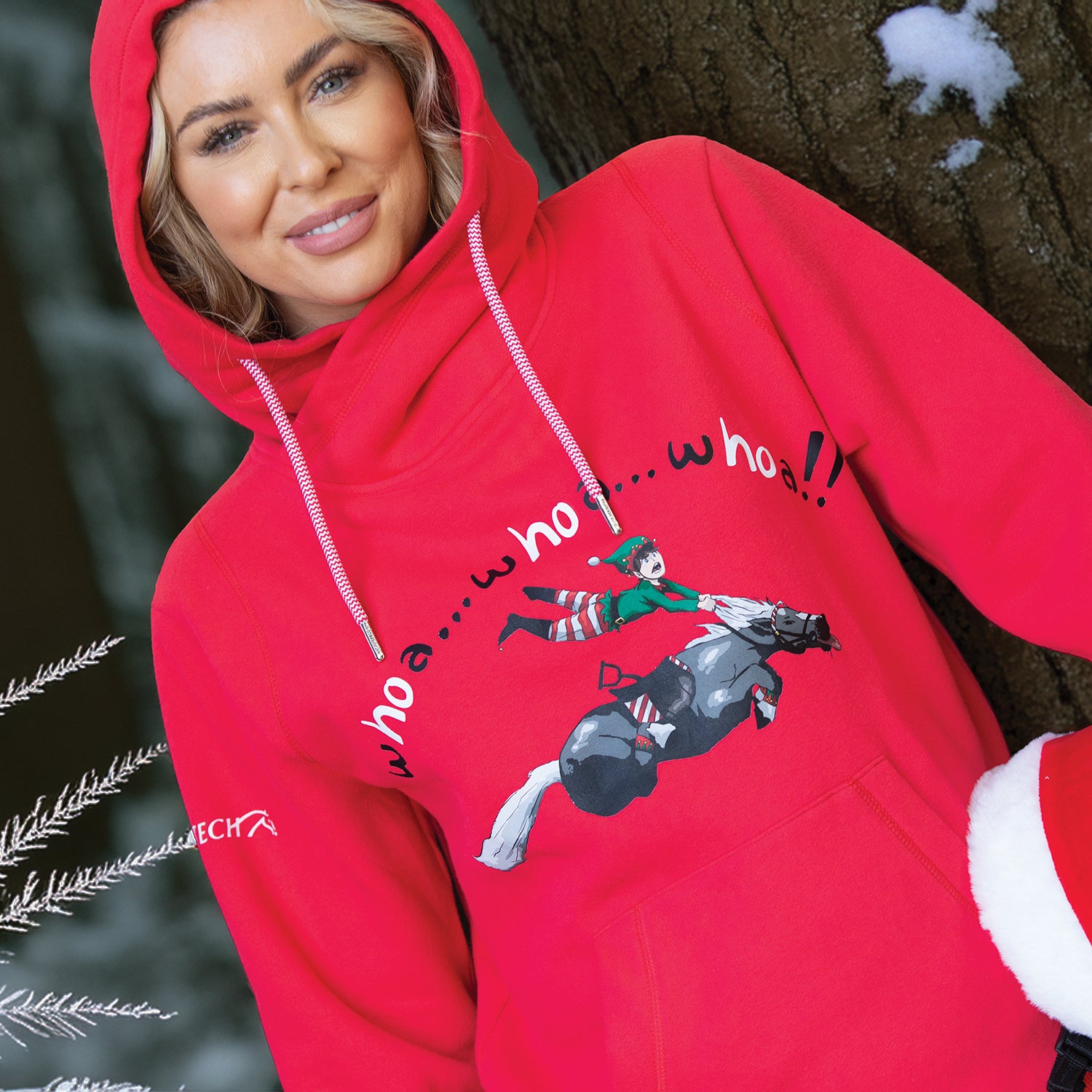 Equetech Unisex Whoa! Horsey Christmas Hoodie