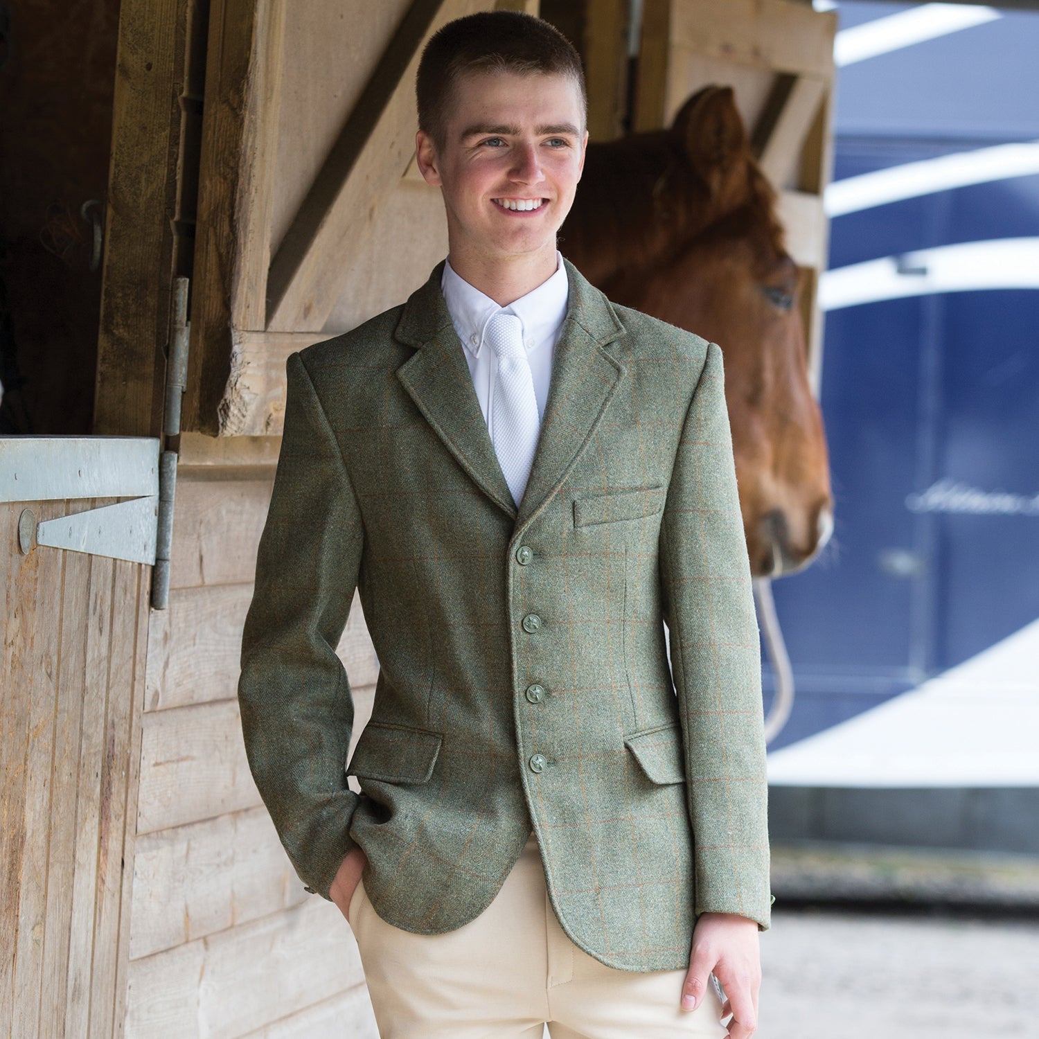 Boys Claydon Tweed Riding Jacket - Equetech