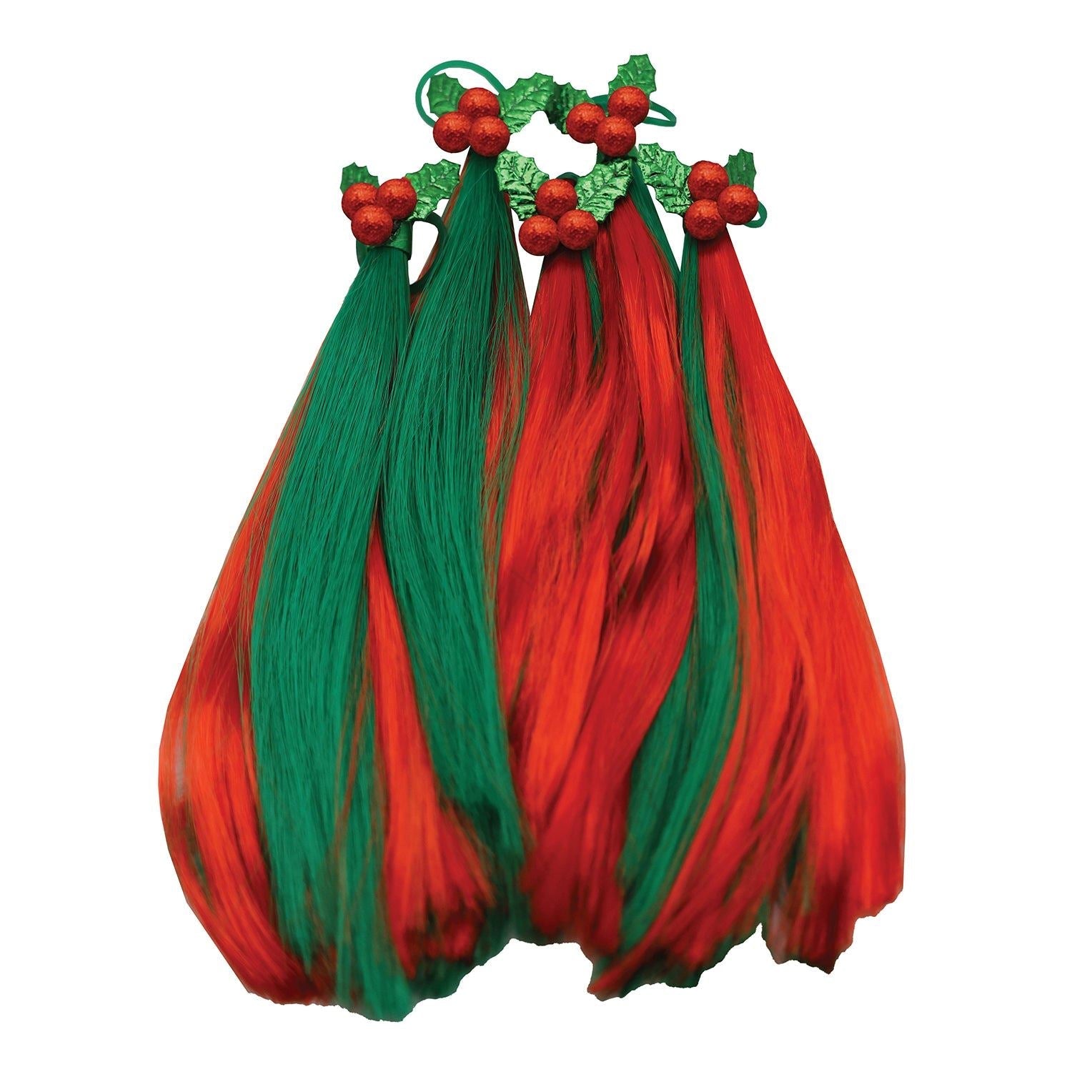 Christmas Holly Festive Horse Mane Tassels - Equetech