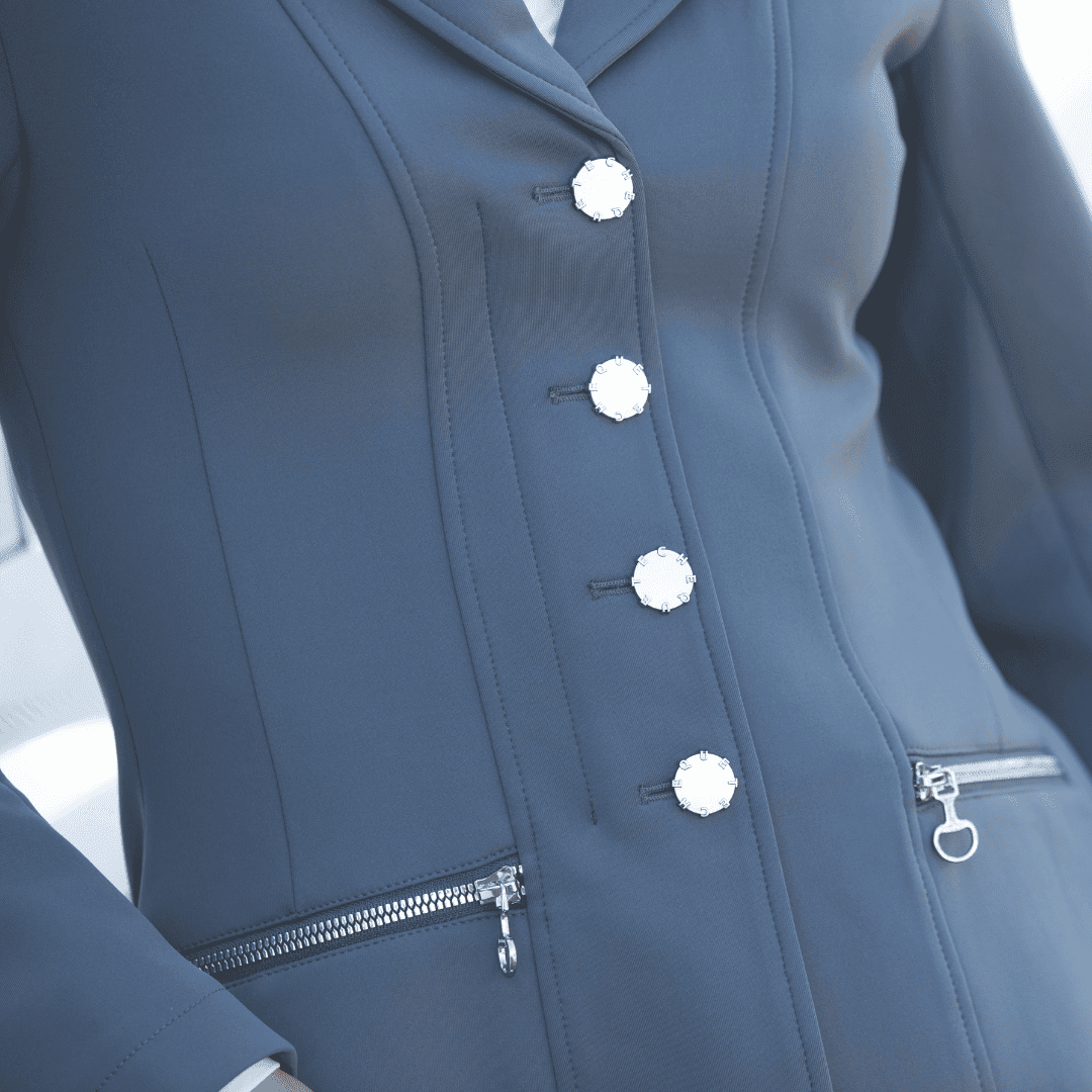 Crystal Showerproof Competition Jacket - Grey/Silver - Equetech