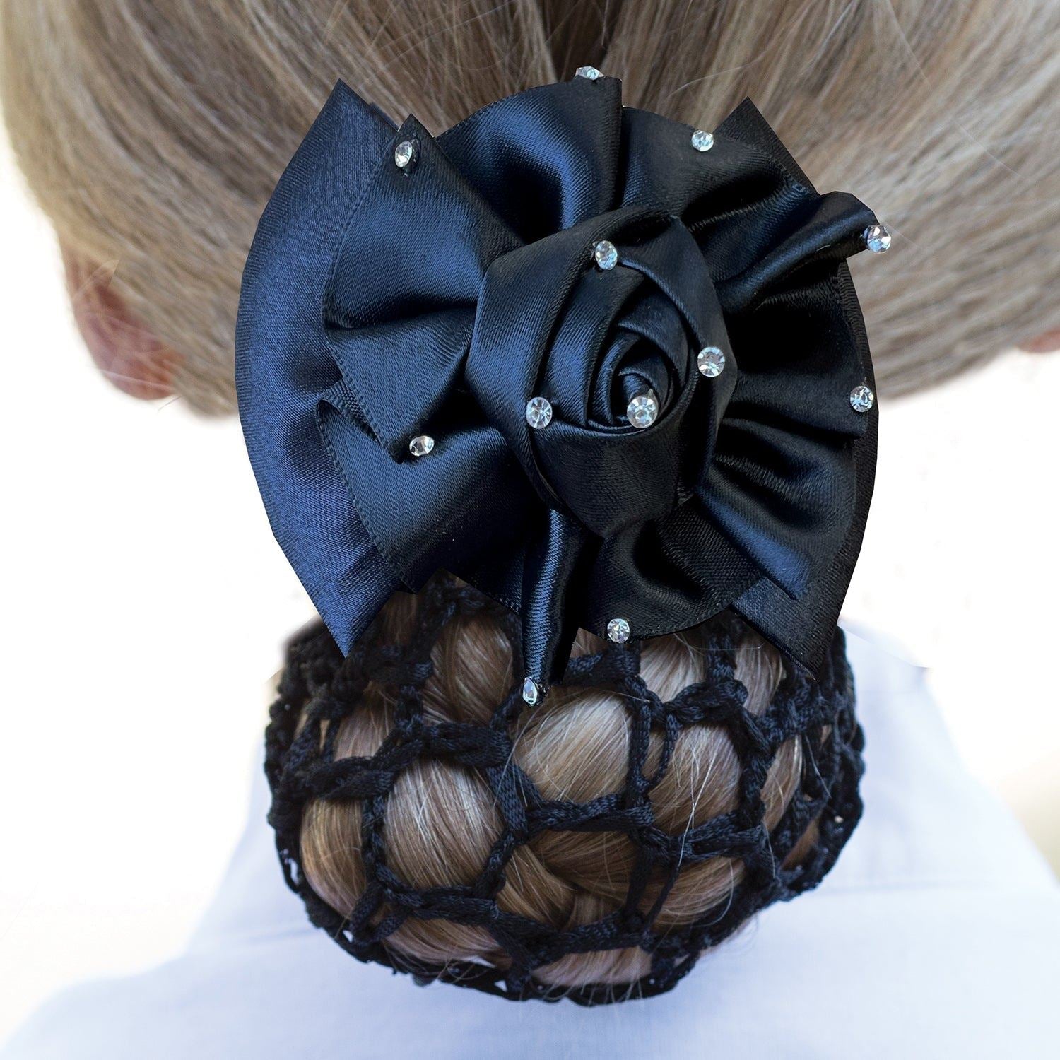 Dressage Rosette Ribbon Bow & Net - Equetech