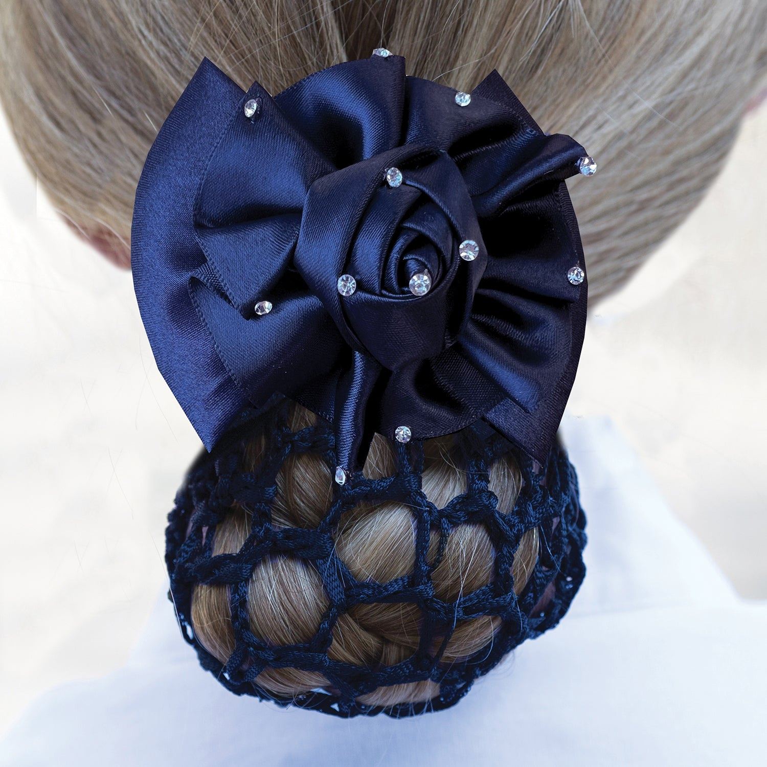 Dressage Rosette Ribbon Bow & Net - Equetech