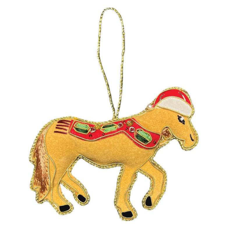Dun Horse Beaded Embroidered Christmas Tree Decoration - Equetech