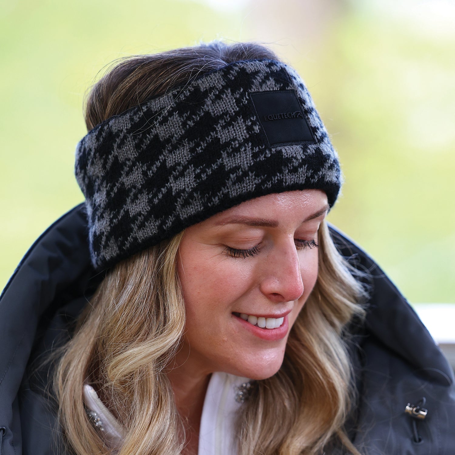 Houndstooth Knit Headband - Equetech
