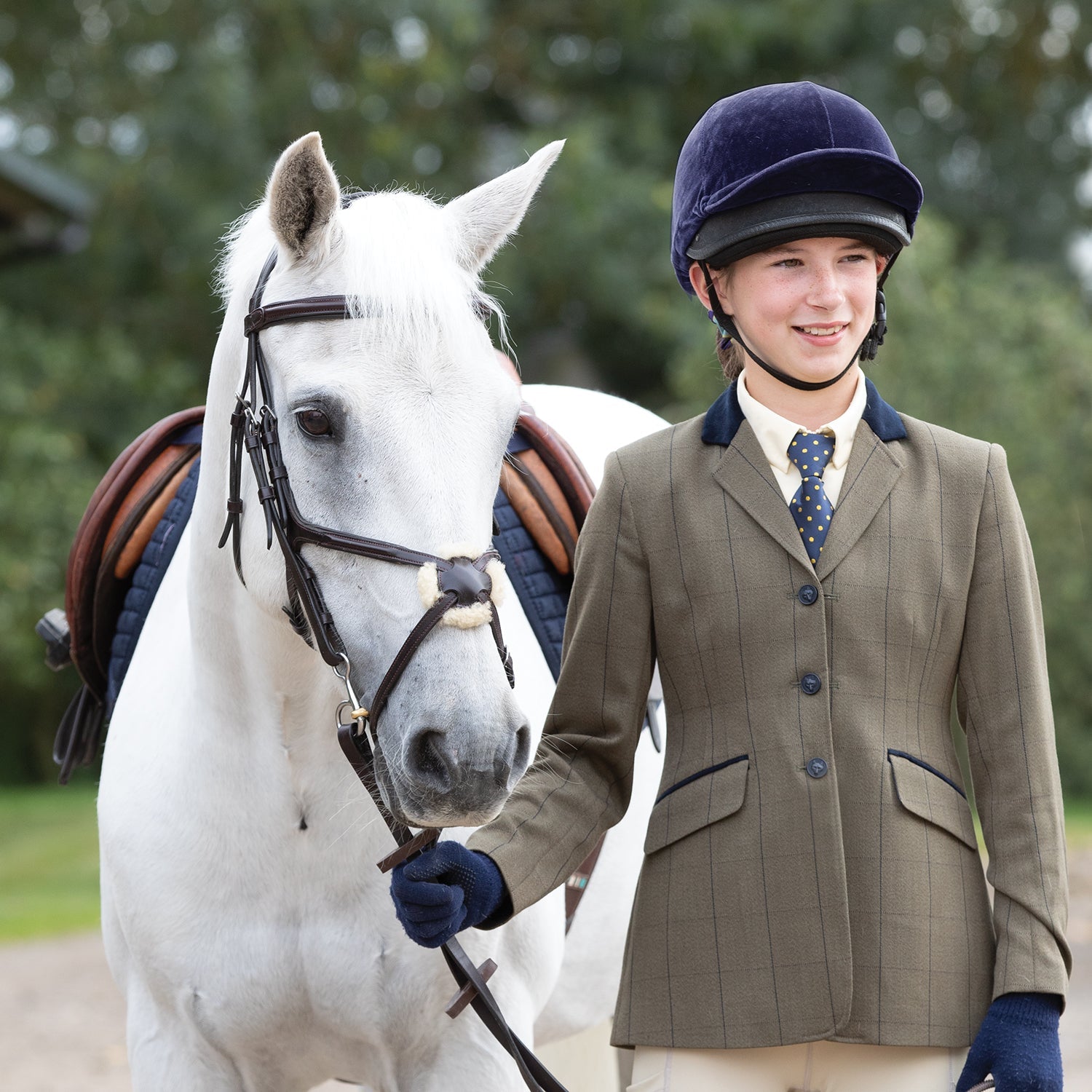 Junior Bellingham Deluxe Stretch Tweed Riding Jacket - Equetech
