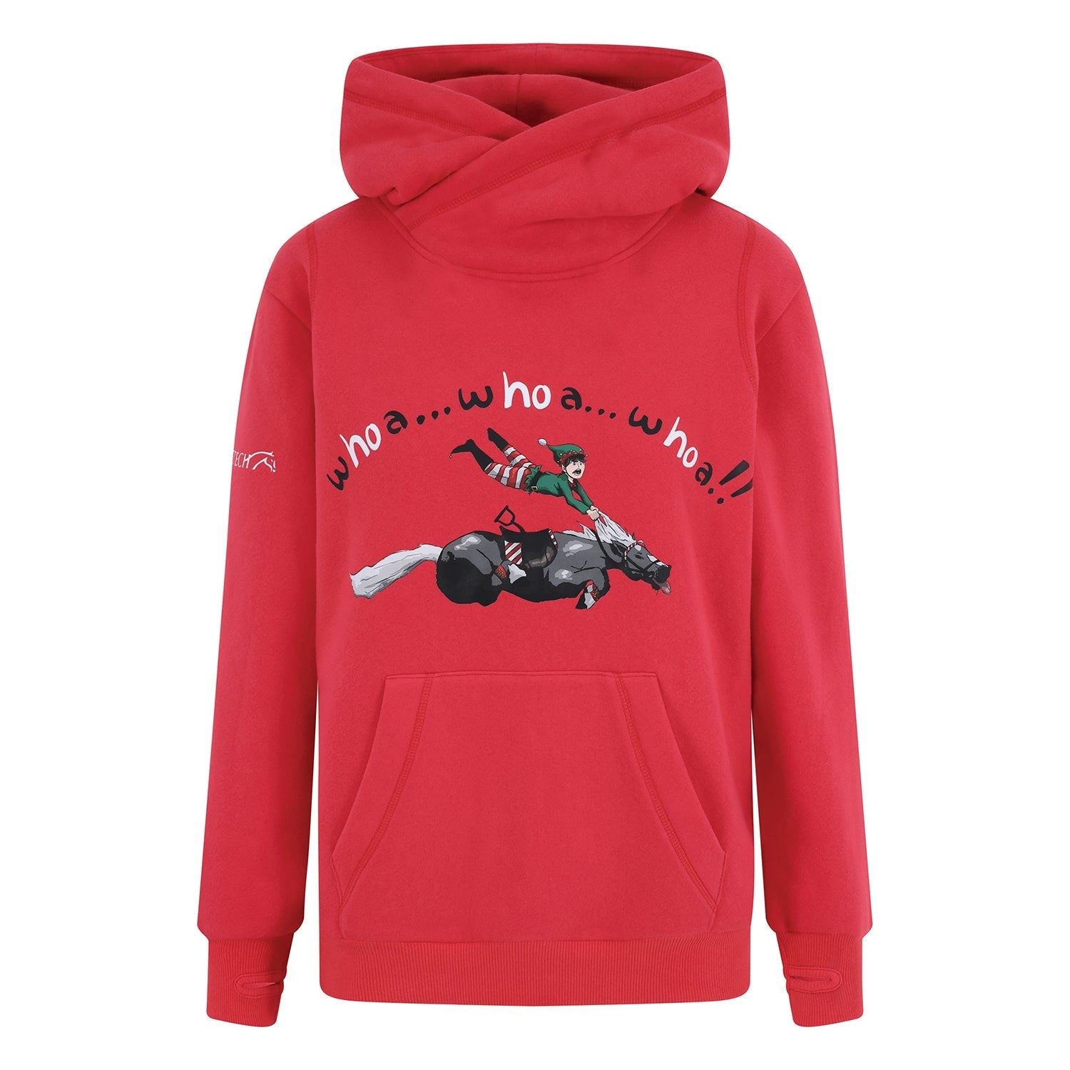Junior Whoa! Horsey Christmas Hoodie - Equetech