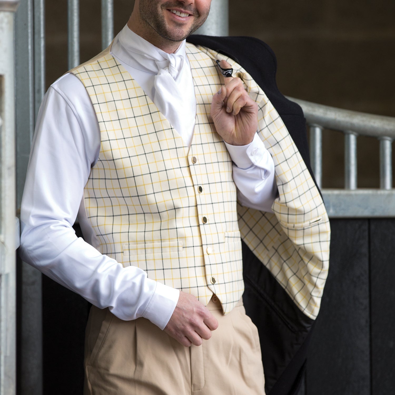 Mens Classic Tattersall Check Waistcoat - Equetech