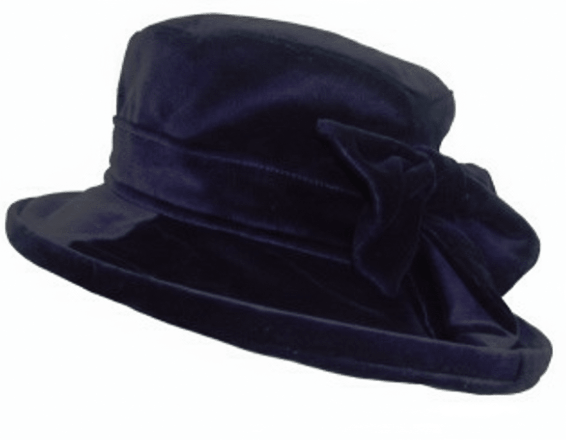 Navy Velvet Show Hat - Equetech