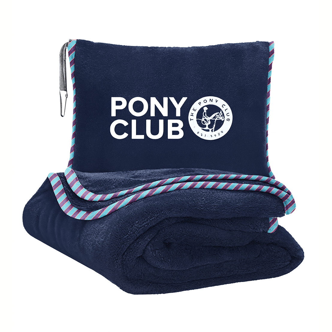 Official Pony Club 2 - In - 1 Blanket / Travel Pillow - Equetech
