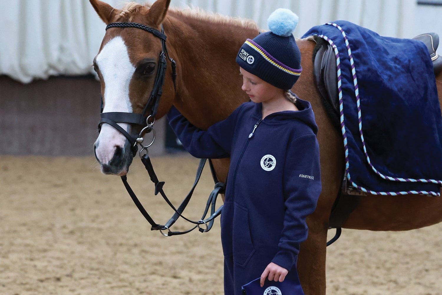 Official Pony Club 2 - In - 1 Blanket / Travel Pillow - Equetech