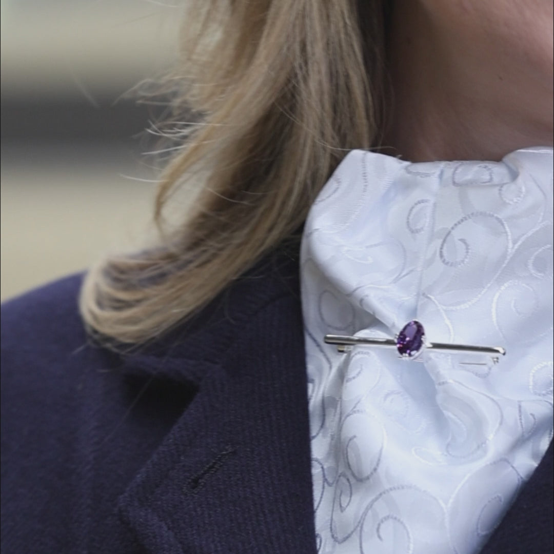 Equetech Deluxe Amethyst Stock Pin