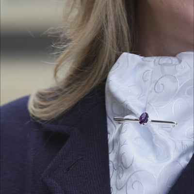 Equetech Deluxe Amethyst Stock Pin