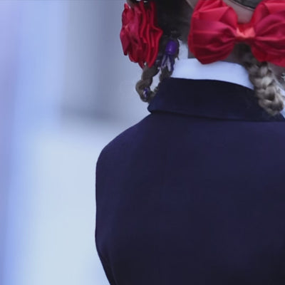 Equetech Luxury Red Show Bow Ribbons - Pair video