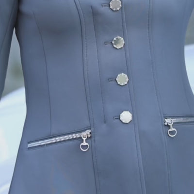 Equetech Crystal Showerproof Competition Jacket - Grey - Video