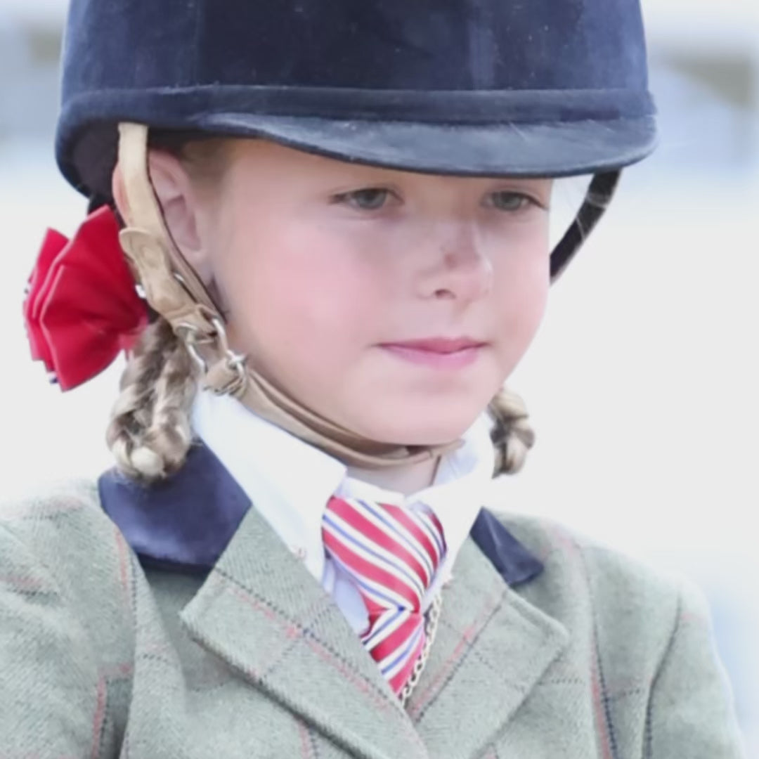 Regent Stripe Ready-Tied Show Tie - Junior