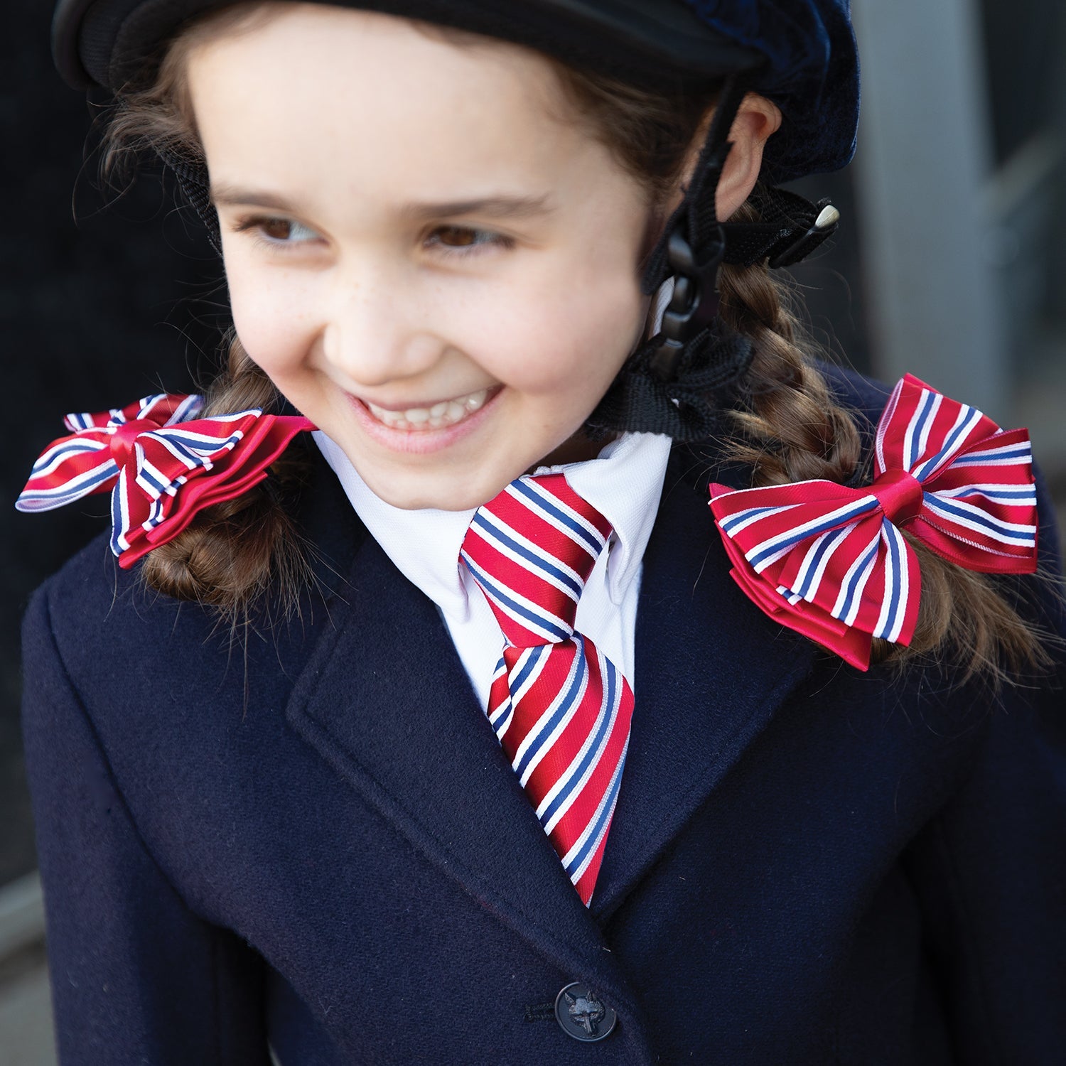 Regent Stripe Ready - Tied Show Tie - Junior - Equetech