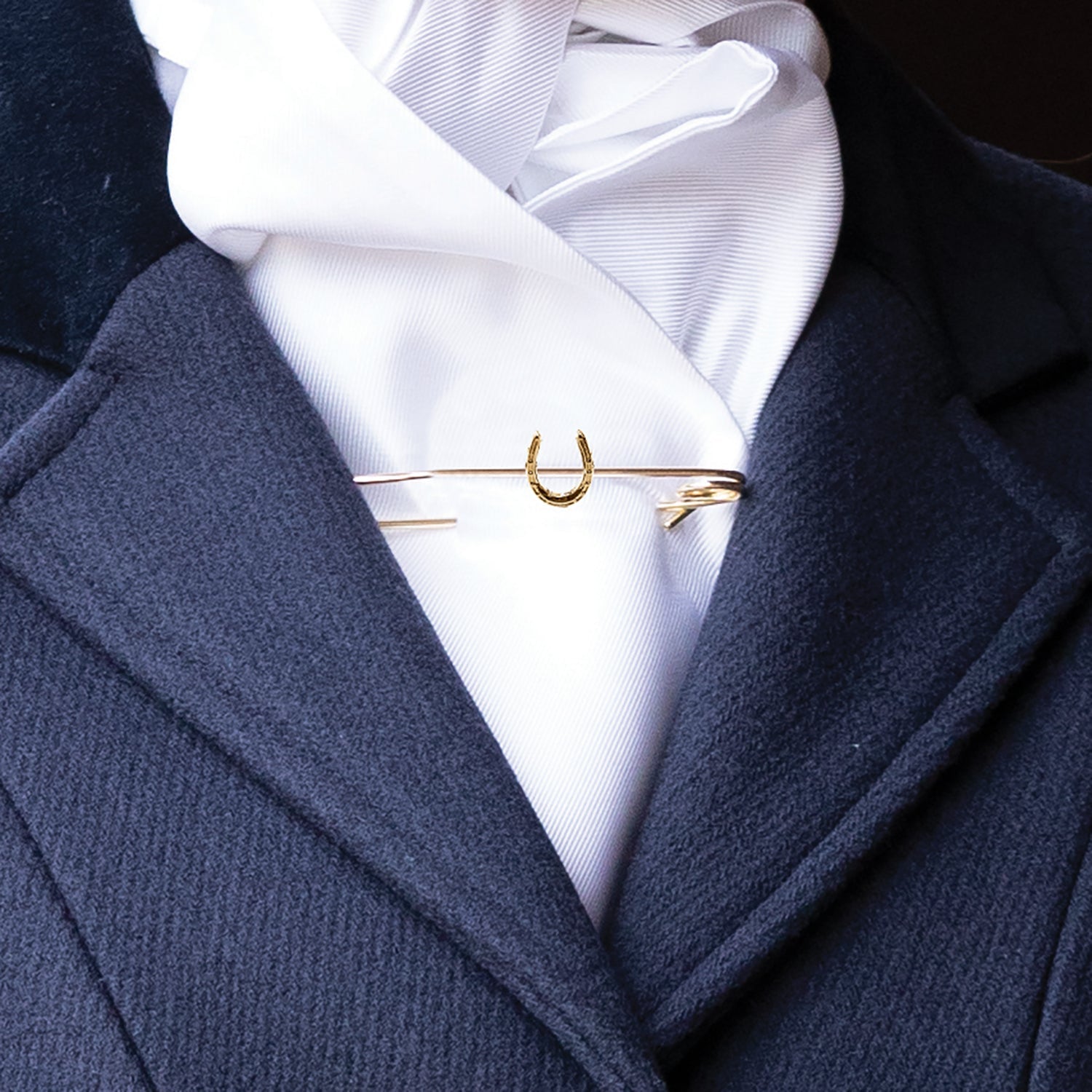 Traditional Horseshoe Stock Pin - Equetech