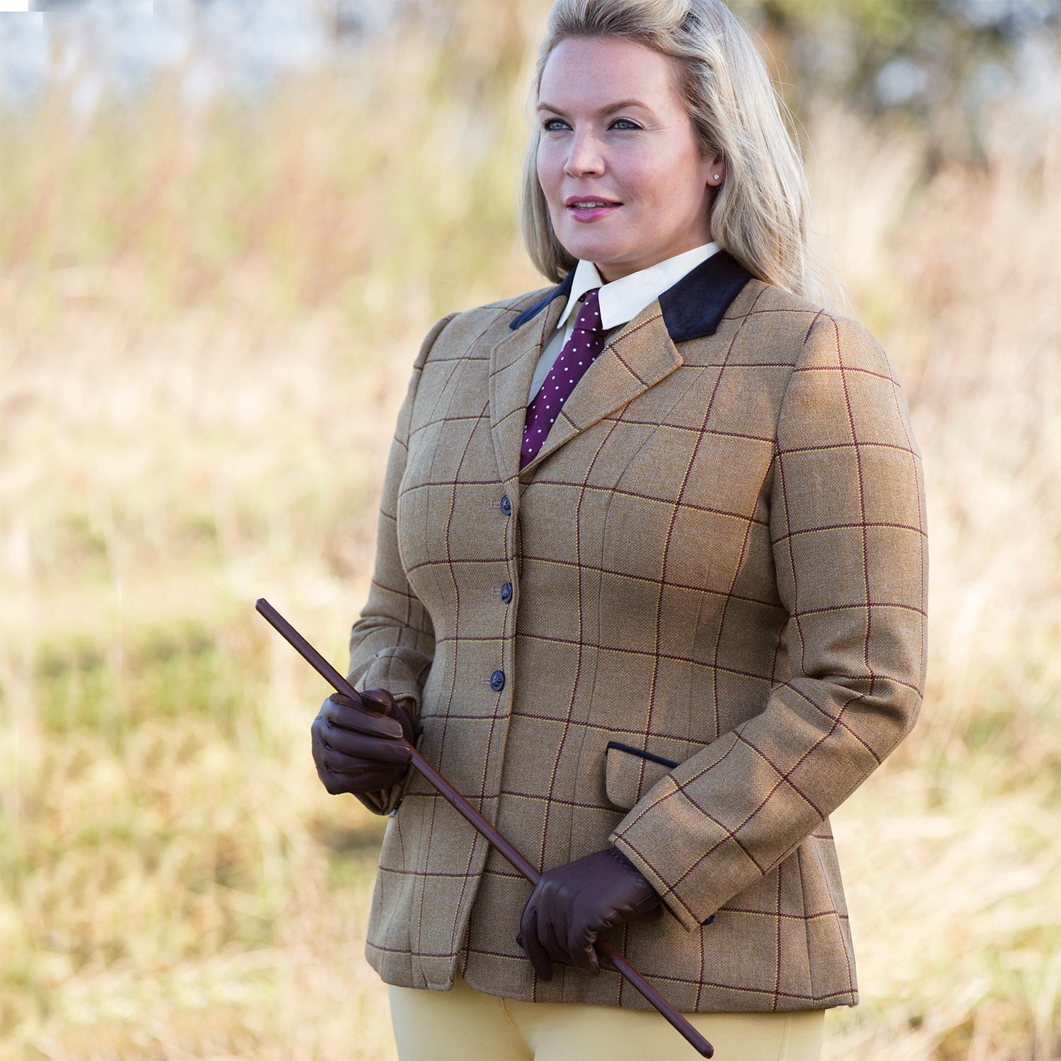 Veste équitation En Tweed Enfant Equetech Claydon - Blousons