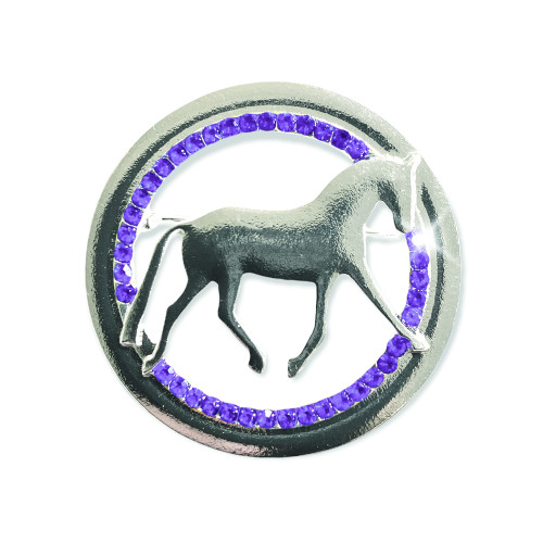 Dressage Provincial Stock Pin - Silver / Purple O/S