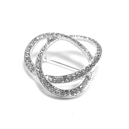 Infinity Stock Pin - Silver/Crystal