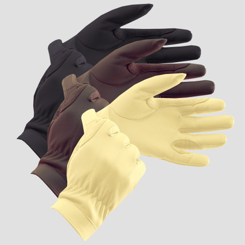 Leather Show Gloves - Adults Black 6.5