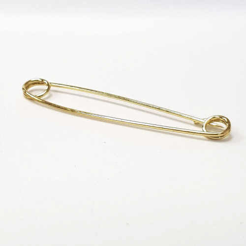 Traditional Plain Stock Pin - Gold 75mm